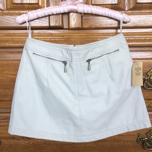 Ms. Maxima Dresses & Skirts - NWT Ms. Maxima Genuine White Leather Skirt